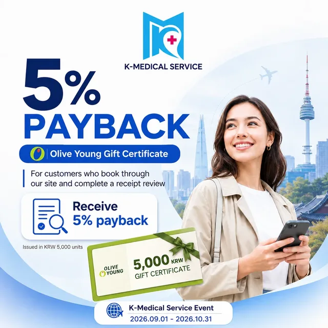 KMS Grand Opening Event 5% Payback (Oliveyoung)